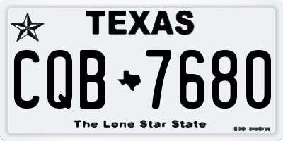 TX license plate CQB7680