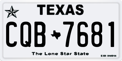 TX license plate CQB7681