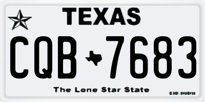 TX license plate CQB7683