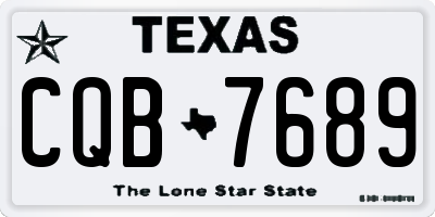 TX license plate CQB7689