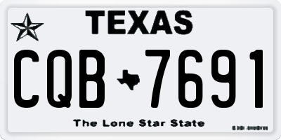 TX license plate CQB7691