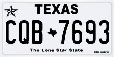 TX license plate CQB7693