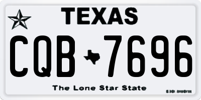TX license plate CQB7696