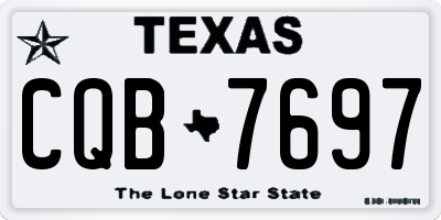 TX license plate CQB7697