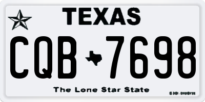 TX license plate CQB7698