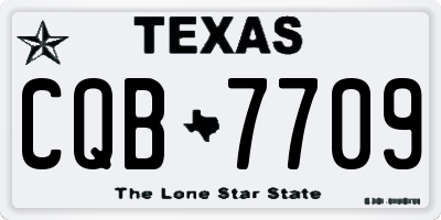 TX license plate CQB7709