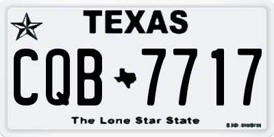 TX license plate CQB7717