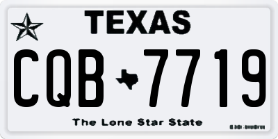 TX license plate CQB7719