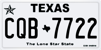TX license plate CQB7722