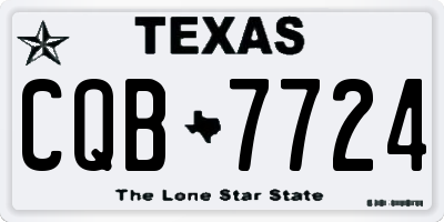 TX license plate CQB7724