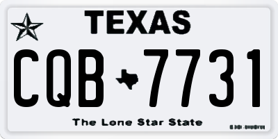 TX license plate CQB7731