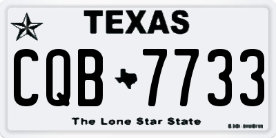 TX license plate CQB7733