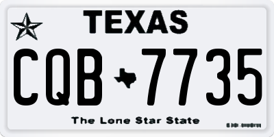 TX license plate CQB7735
