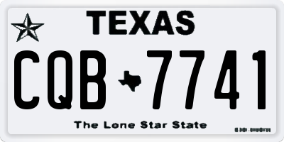TX license plate CQB7741