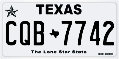 TX license plate CQB7742