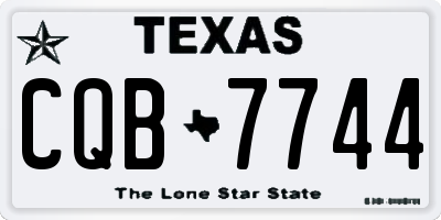 TX license plate CQB7744