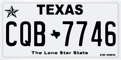 TX license plate CQB7746