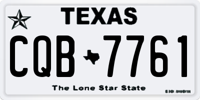 TX license plate CQB7761