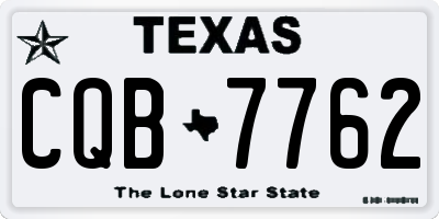 TX license plate CQB7762