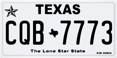 TX license plate CQB7773