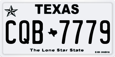 TX license plate CQB7779