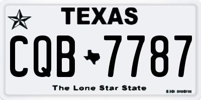 TX license plate CQB7787
