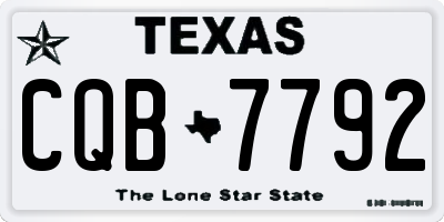 TX license plate CQB7792