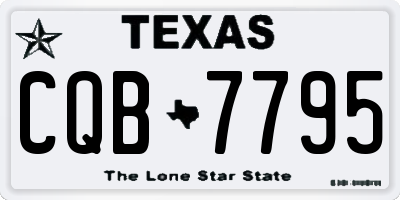 TX license plate CQB7795