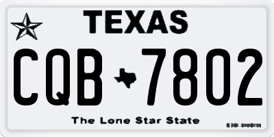 TX license plate CQB7802