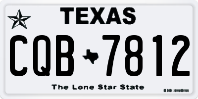 TX license plate CQB7812