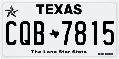 TX license plate CQB7815