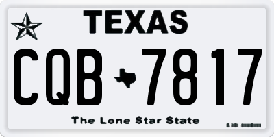TX license plate CQB7817