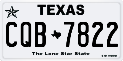 TX license plate CQB7822
