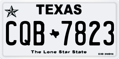 TX license plate CQB7823