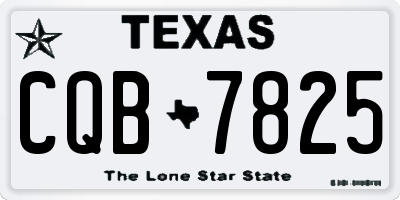 TX license plate CQB7825