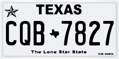 TX license plate CQB7827