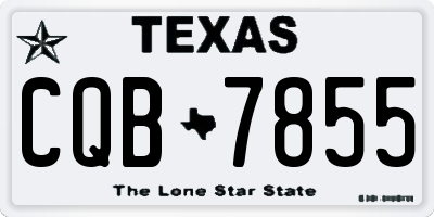 TX license plate CQB7855