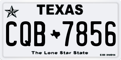 TX license plate CQB7856
