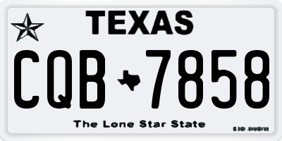 TX license plate CQB7858