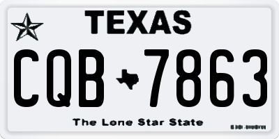 TX license plate CQB7863