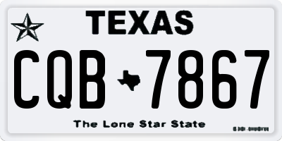 TX license plate CQB7867