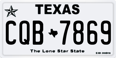 TX license plate CQB7869