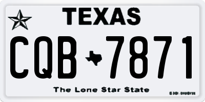 TX license plate CQB7871