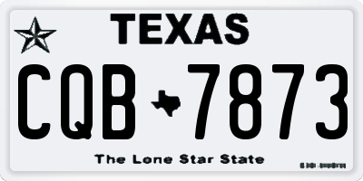 TX license plate CQB7873