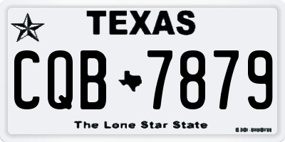 TX license plate CQB7879