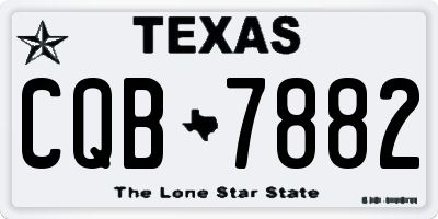 TX license plate CQB7882