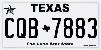 TX license plate CQB7883