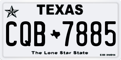 TX license plate CQB7885