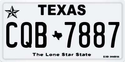 TX license plate CQB7887