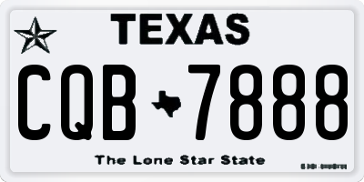 TX license plate CQB7888